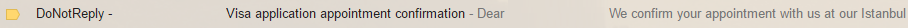 Appointment confirmation email