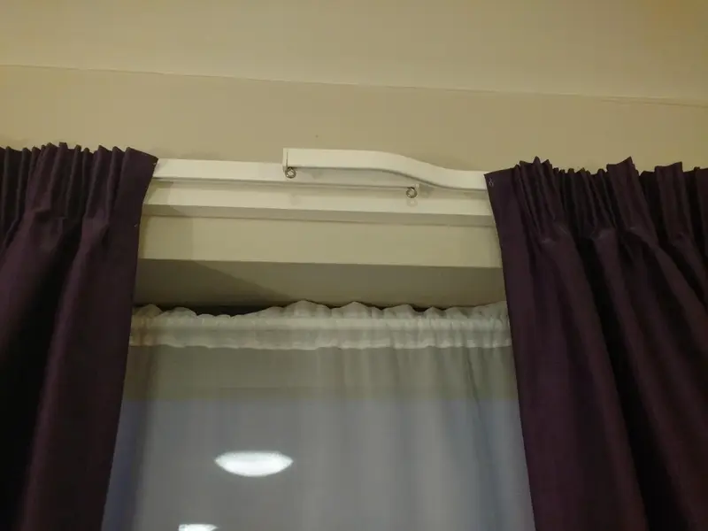 Curtains in a hotel room
