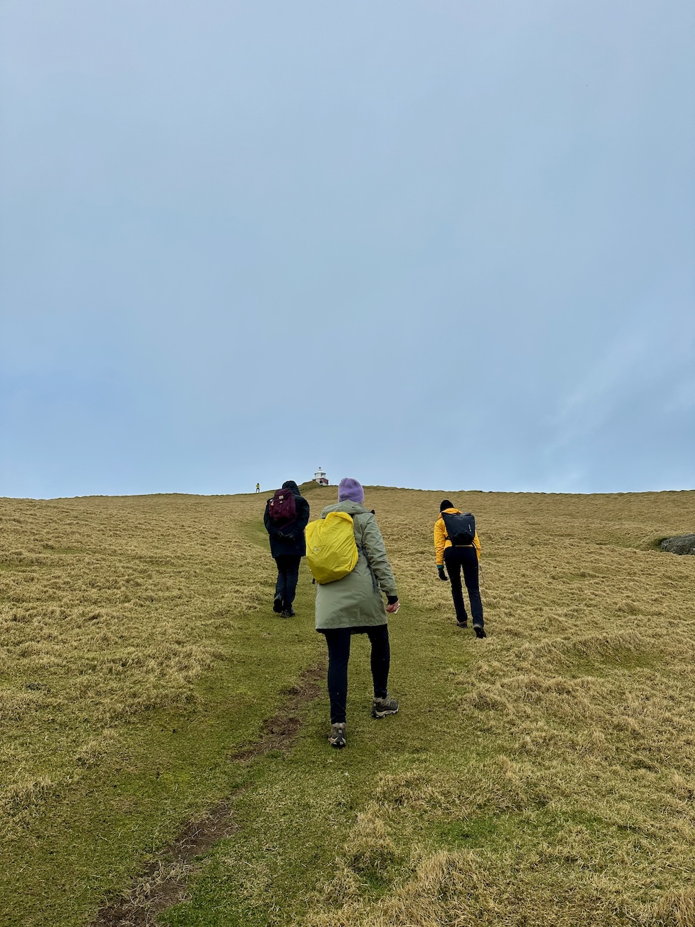 walking to the lighthouse Kalsoy